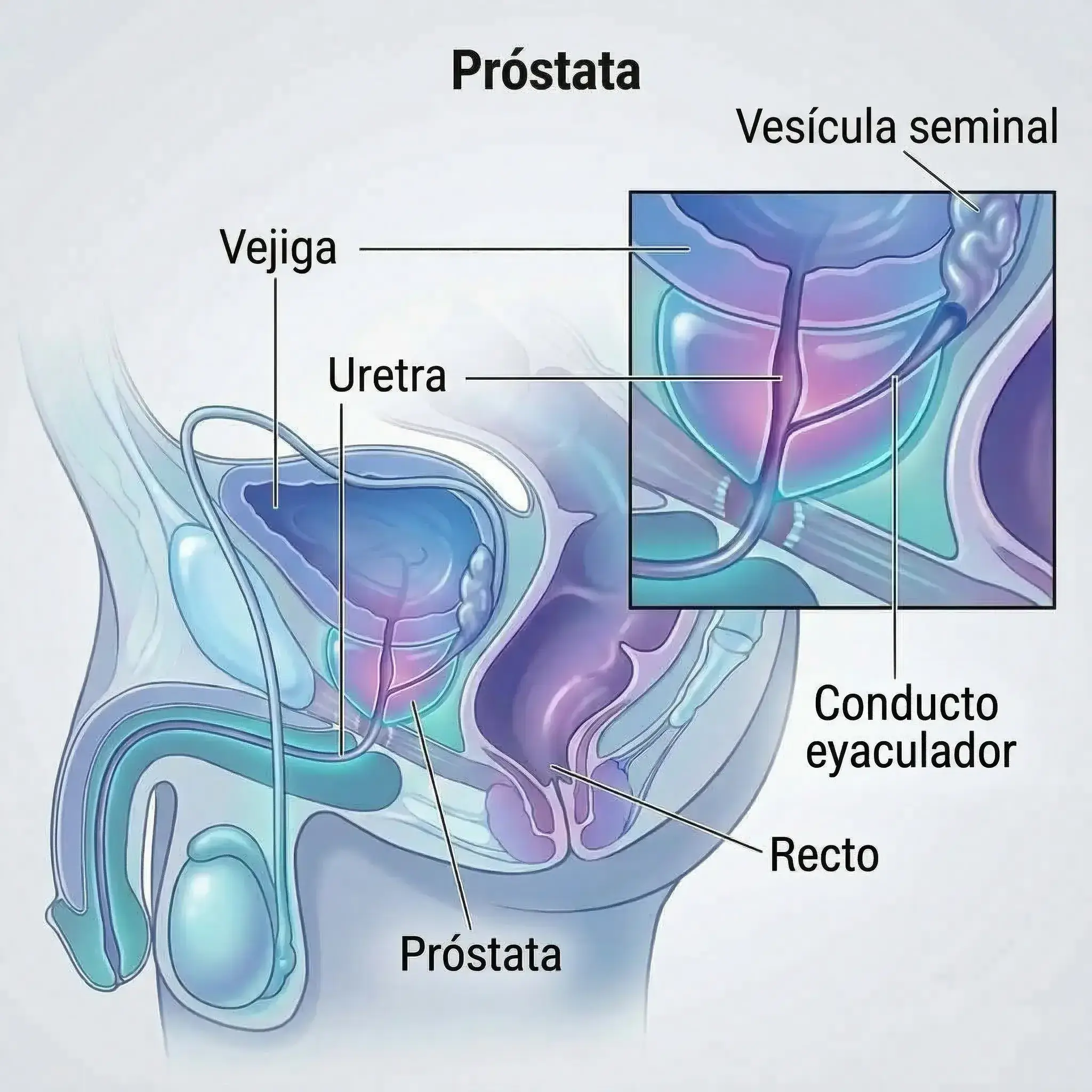 Anatomía de la próstata y el esfínter urinario