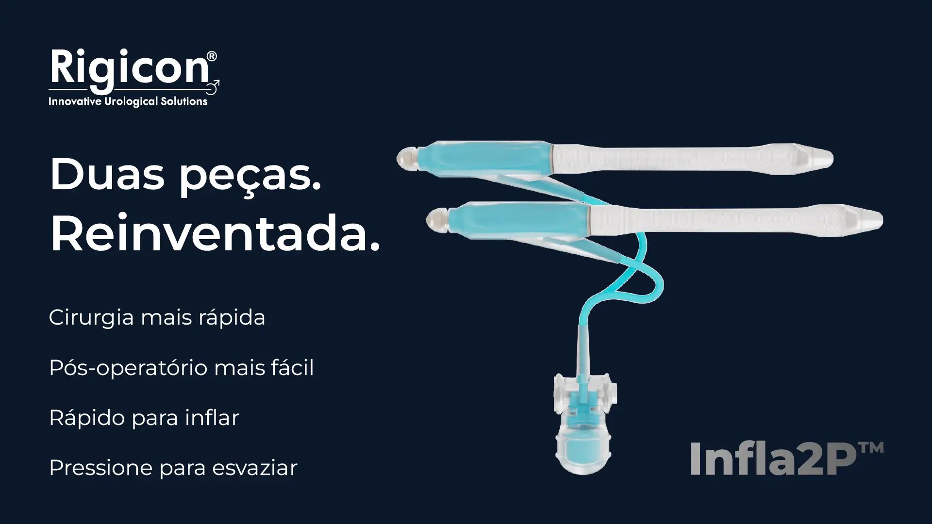 Rigicon Infla2P sistema de prótese peniana inflável