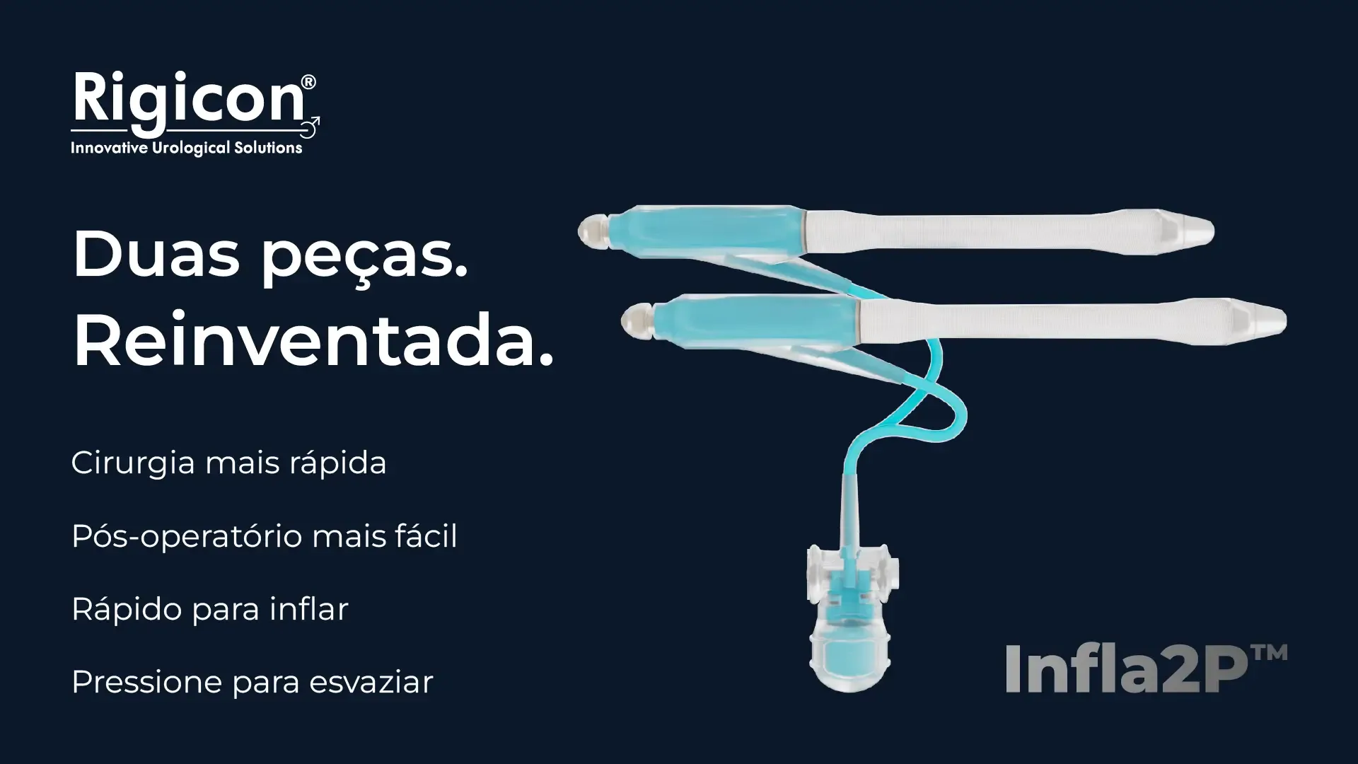 Rigicon Infla2P sistema de prótese peniana inflável
