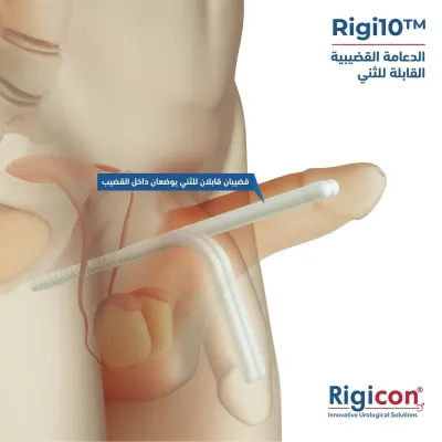 رسم توضيحي لمنتج دعامة القضيب القابلة للثني Rigi10